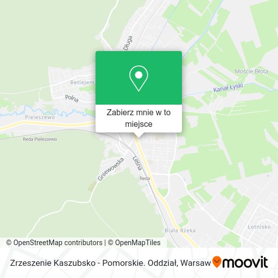 Mapa Zrzeszenie Kaszubsko - Pomorskie. Oddział