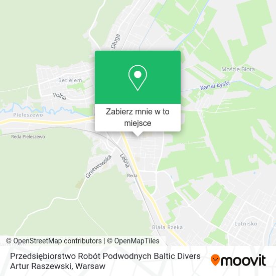 Mapa Przedsiębiorstwo Robót Podwodnych Baltic Divers Artur Raszewski