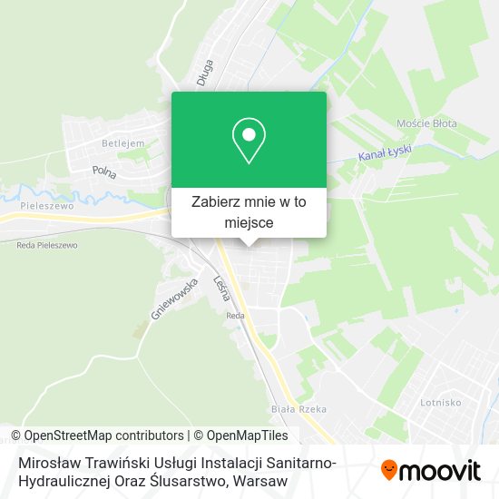 Mapa Mirosław Trawiński Usługi Instalacji Sanitarno-Hydraulicznej Oraz Ślusarstwo