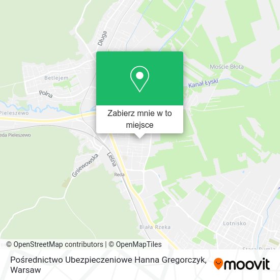 Mapa Pośrednictwo Ubezpieczeniowe Hanna Gregorczyk