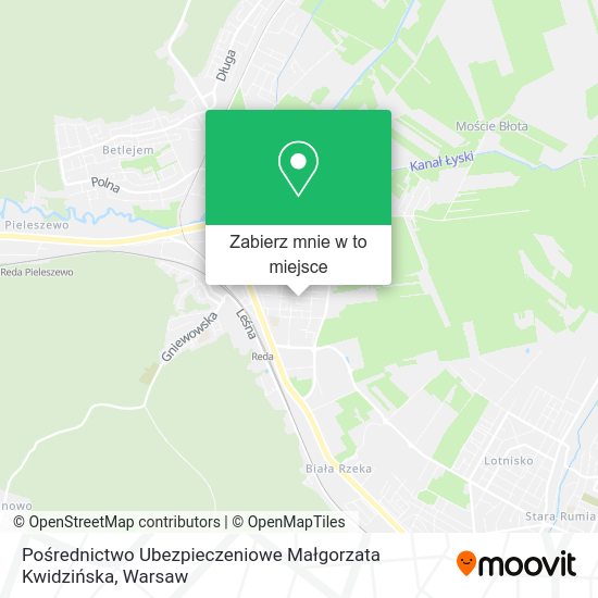 Mapa Pośrednictwo Ubezpieczeniowe Małgorzata Kwidzińska