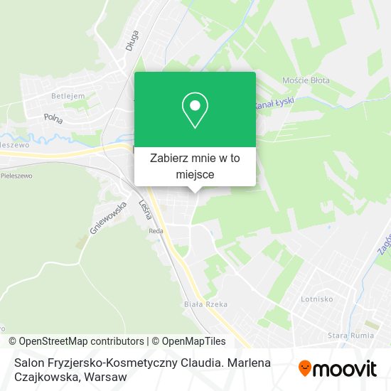 Mapa Salon Fryzjersko-Kosmetyczny Claudia. Marlena Czajkowska