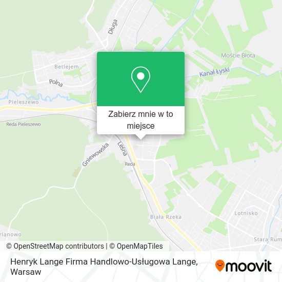 Mapa Henryk Lange Firma Handlowo-Usługowa Lange