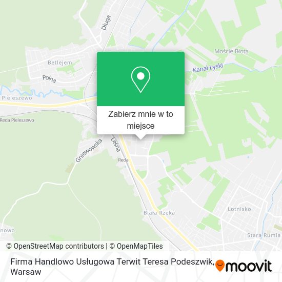 Mapa Firma Handlowo Usługowa Terwit Teresa Podeszwik