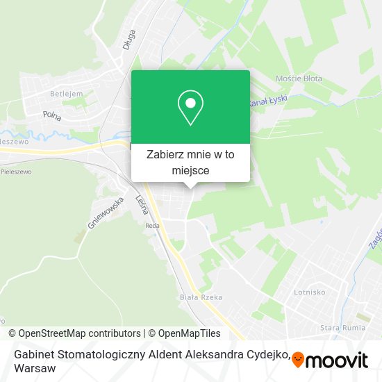 Mapa Gabinet Stomatologiczny Aldent Aleksandra Cydejko