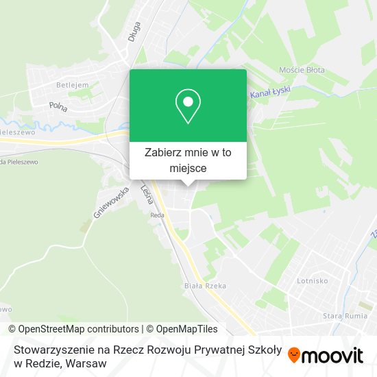 Mapa Stowarzyszenie na Rzecz Rozwoju Prywatnej Szkoły w Redzie