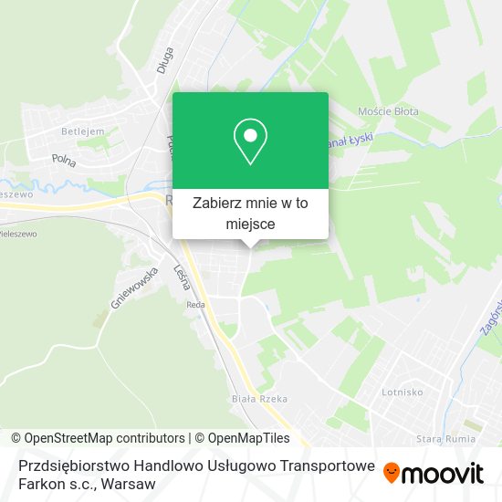 Mapa Przdsiębiorstwo Handlowo Usługowo Transportowe Farkon s.c.