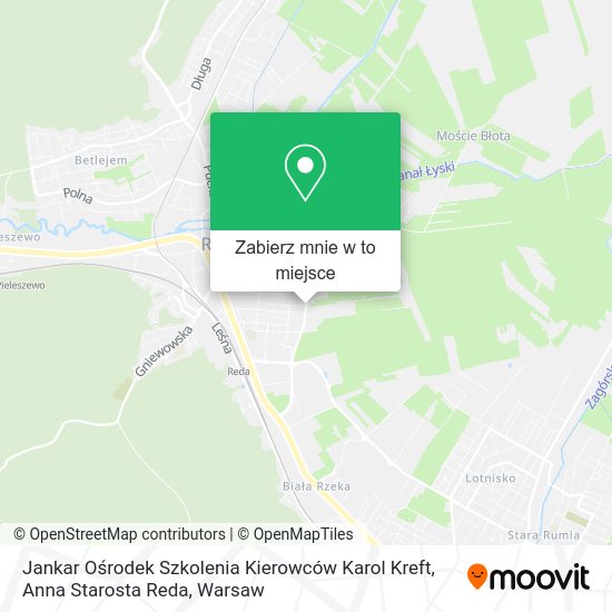 Mapa Jankar Ośrodek Szkolenia Kierowców Karol Kreft, Anna Starosta Reda