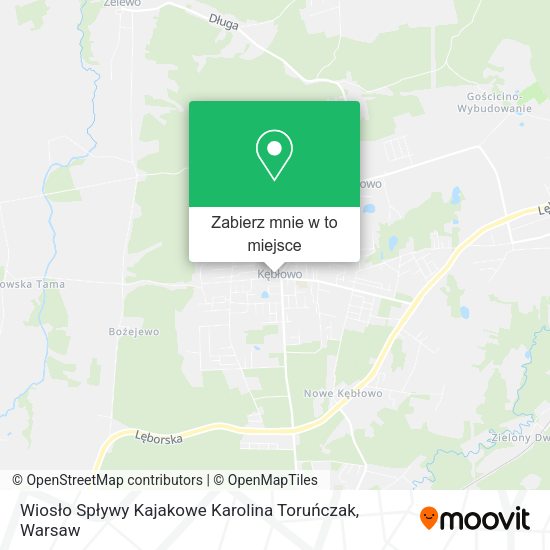 Mapa Wiosło Spływy Kajakowe Karolina Toruńczak