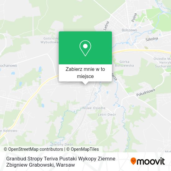 Mapa Granbud Stropy Teriva Pustaki Wykopy Ziemne Zbigniew Grabowski