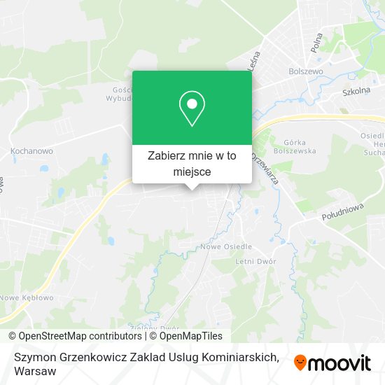 Mapa Szymon Grzenkowicz Zaklad Uslug Kominiarskich