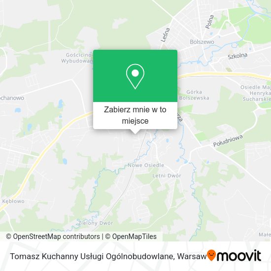 Mapa Tomasz Kuchanny Usługi Ogólnobudowlane