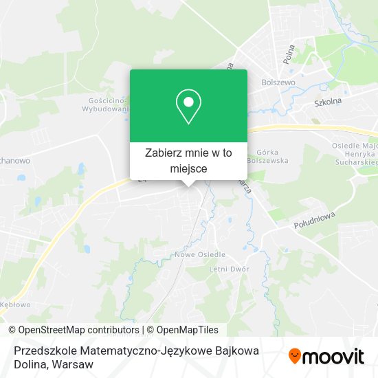 Mapa Przedszkole Matematyczno-Językowe Bajkowa Dolina