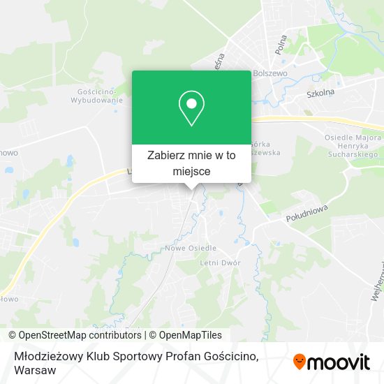 Mapa Młodzieżowy Klub Sportowy Profan Gościcino