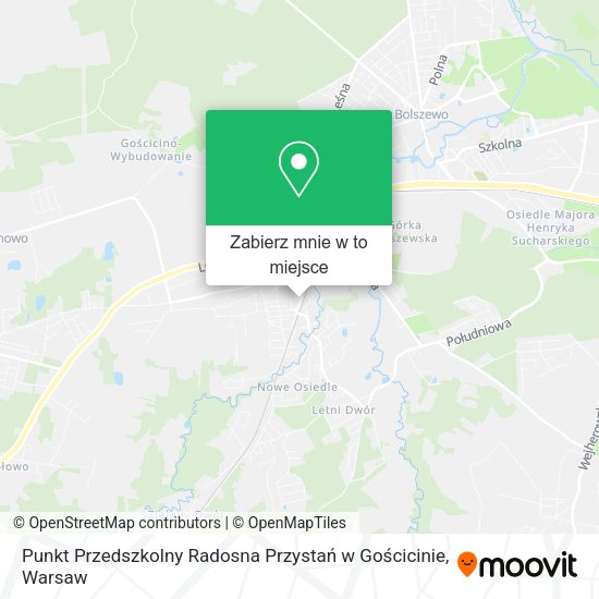 Mapa Punkt Przedszkolny Radosna Przystań w Gościcinie