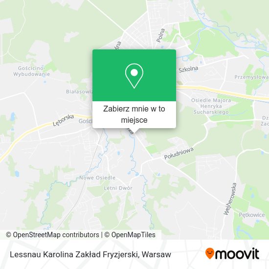 Mapa Lessnau Karolina Zakład Fryzjerski