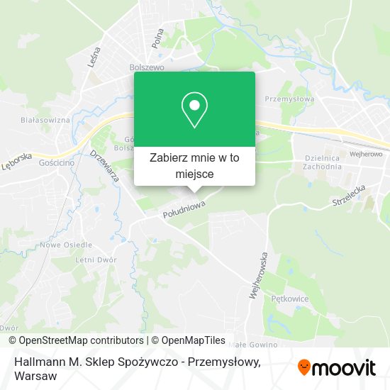 Mapa Hallmann M. Sklep Spożywczo - Przemysłowy