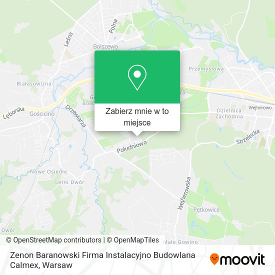 Mapa Zenon Baranowski Firma Instalacyjno Budowlana Calmex