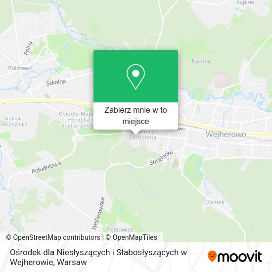 Mapa Ośrodek dla Niesłyszących i Słabosłyszących w Wejherowie