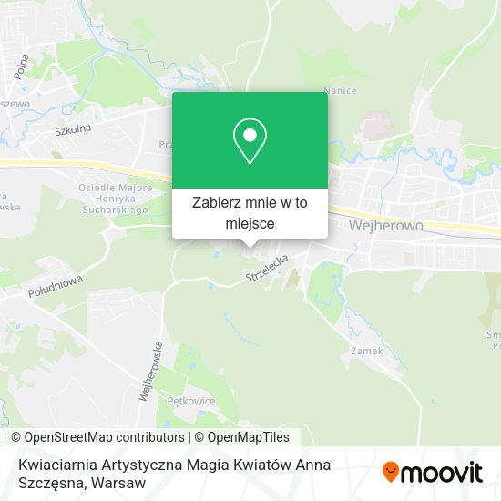 Mapa Kwiaciarnia Artystyczna Magia Kwiatów Anna Szczęsna