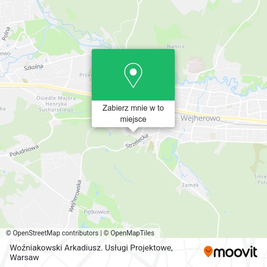 Mapa Woźniakowski Arkadiusz. Usługi Projektowe