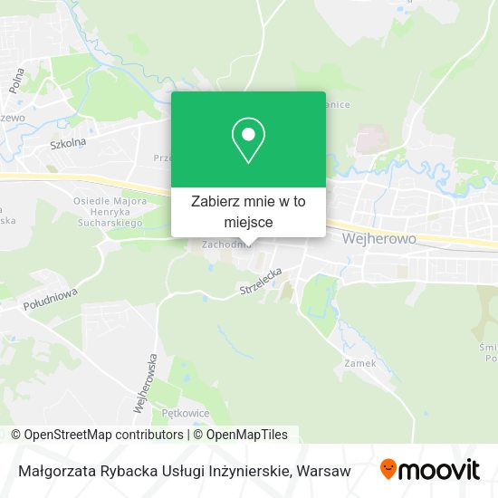 Mapa Małgorzata Rybacka Usługi Inżynierskie