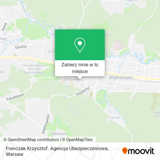 Mapa Franczak Krzysztof. Agencja Ubezpieczeniowa