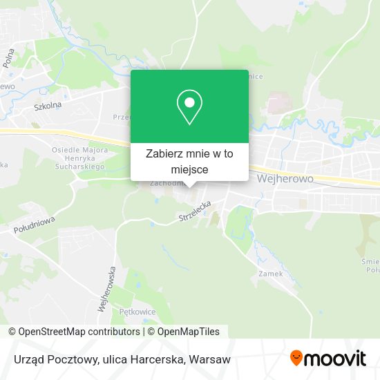 Mapa Urząd Pocztowy, ulica Harcerska