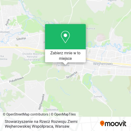 Mapa Stowarzyszenie na Rzecz Rozwoju Ziemi Wejherowskiej Współpraca