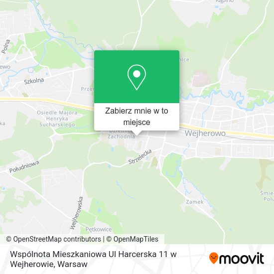 Mapa Wspólnota Mieszkaniowa Ul Harcerska 11 w Wejherowie