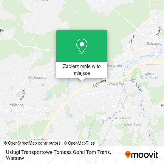 Mapa Usługi Transportowe Tomasz Goral Tom Trans