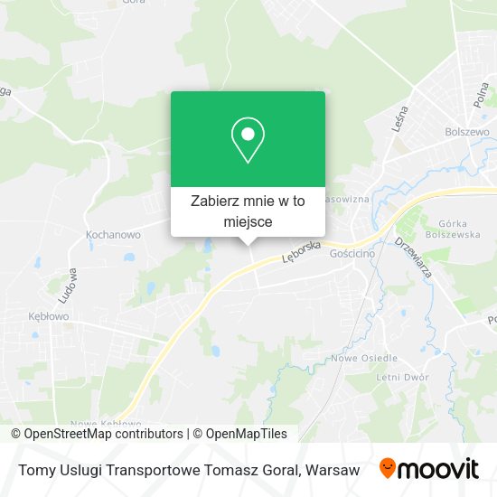 Mapa Tomy Uslugi Transportowe Tomasz Goral