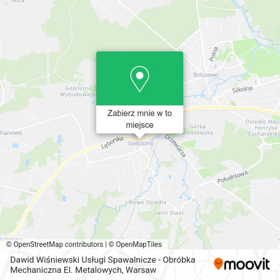 Mapa Dawid Wiśniewski Usługi Spawalnicze - Obróbka Mechaniczna El. Metalowych