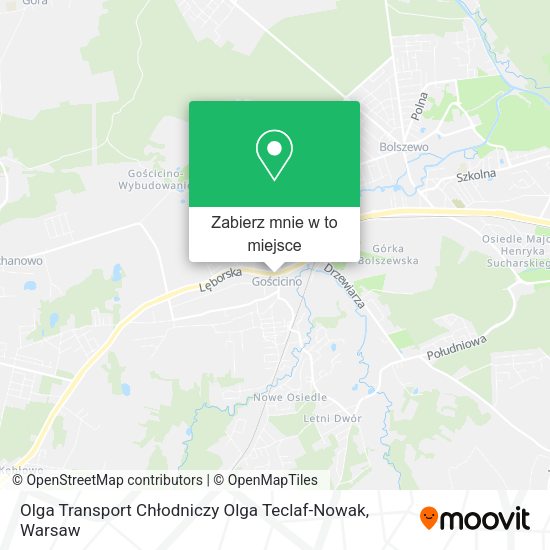 Mapa Olga Transport Chłodniczy Olga Teclaf-Nowak