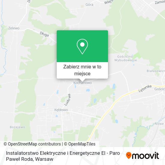 Mapa Instalatorstwo Elektryczne i Energetyczne El - Paro Paweł Roda