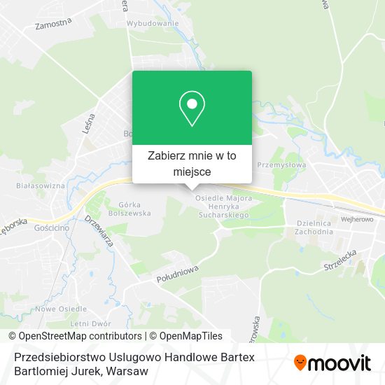 Mapa Przedsiebiorstwo Uslugowo Handlowe Bartex Bartlomiej Jurek