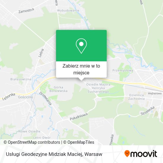 Mapa Usługi Geodezyjne Midziak Maciej