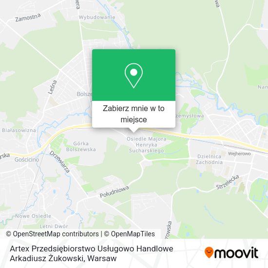 Mapa Artex Przedsiębiorstwo Usługowo Handlowe Arkadiusz Żukowski