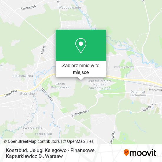 Mapa Kosztbud. Usługi Księgowo - Finansowe. Kapturkiewicz D.