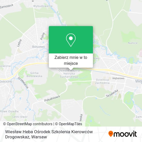 Mapa Wiesław Heba Ośrodek Szkolenia Kierowców Drogowskaz