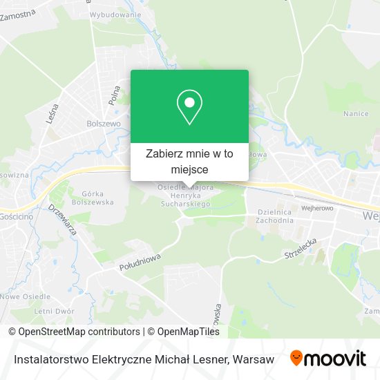 Mapa Instalatorstwo Elektryczne Michał Lesner