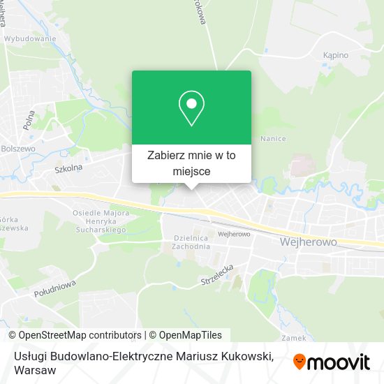 Mapa Usługi Budowlano-Elektryczne Mariusz Kukowski