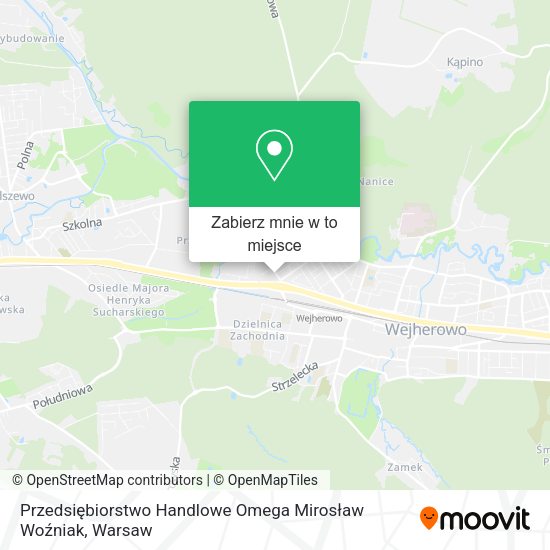 Mapa Przedsiębiorstwo Handlowe Omega Mirosław Woźniak