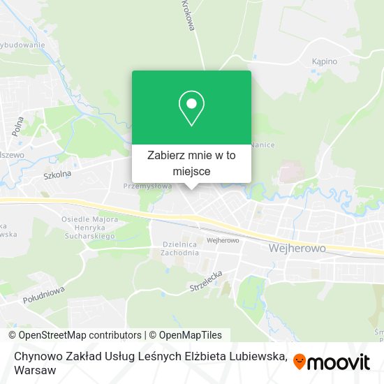 Mapa Chynowo Zakład Usług Leśnych Elżbieta Lubiewska