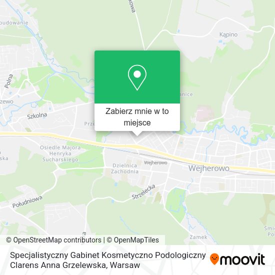 Mapa Specjalistyczny Gabinet Kosmetyczno Podologiczny Clarens Anna Grzelewska