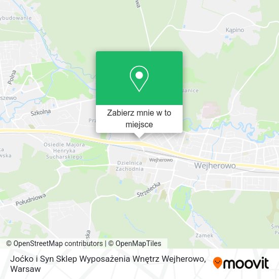 Mapa Joćko i Syn Sklep Wyposażenia Wnętrz Wejherowo