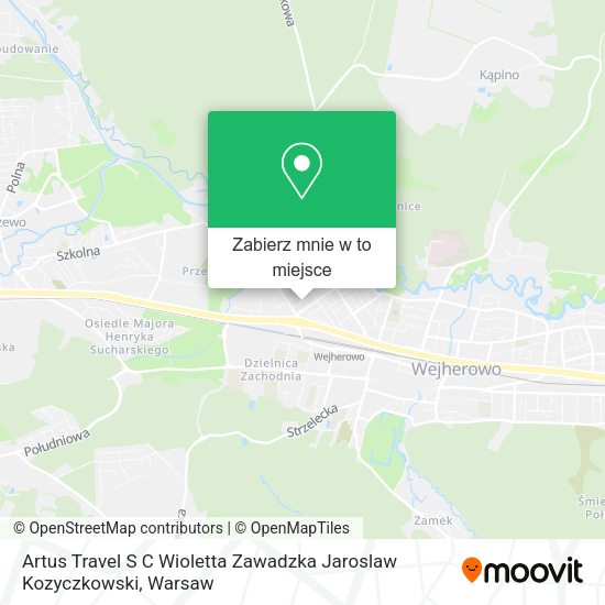 Mapa Artus Travel S C Wioletta Zawadzka Jaroslaw Kozyczkowski