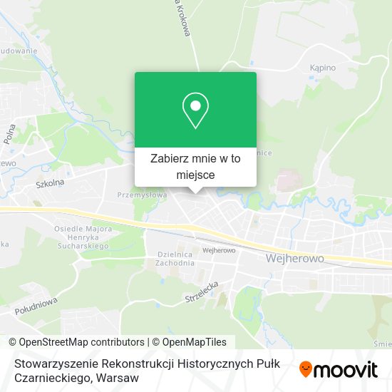 Mapa Stowarzyszenie Rekonstrukcji Historycznych Pułk Czarnieckiego