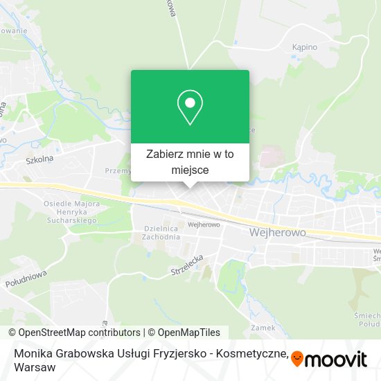 Mapa Monika Grabowska Usługi Fryzjersko - Kosmetyczne