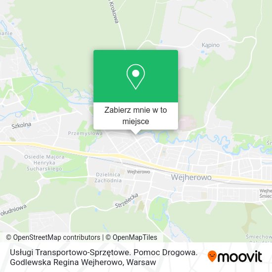 Mapa Usługi Transportowo-Sprzętowe. Pomoc Drogowa. Godlewska Regina Wejherowo